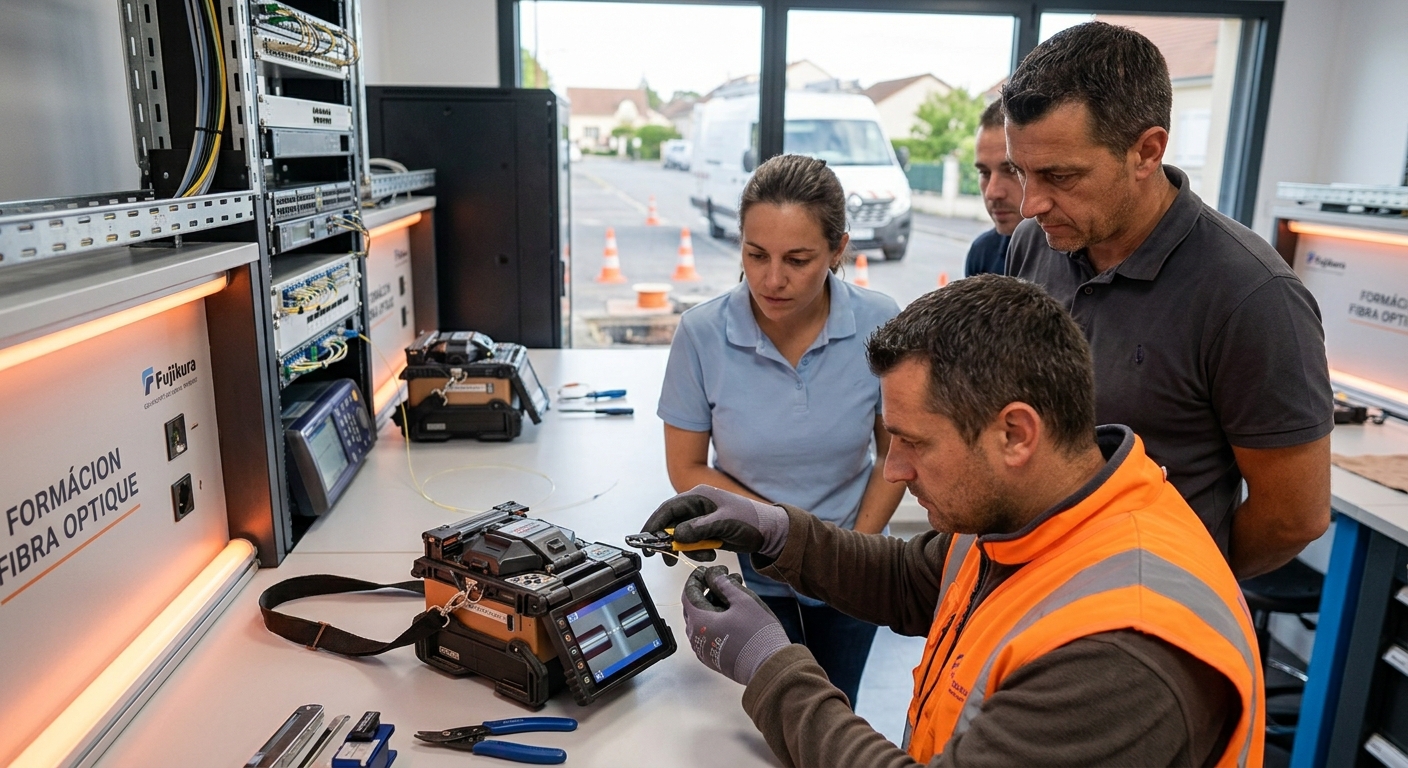 Formation soudure fibre optique